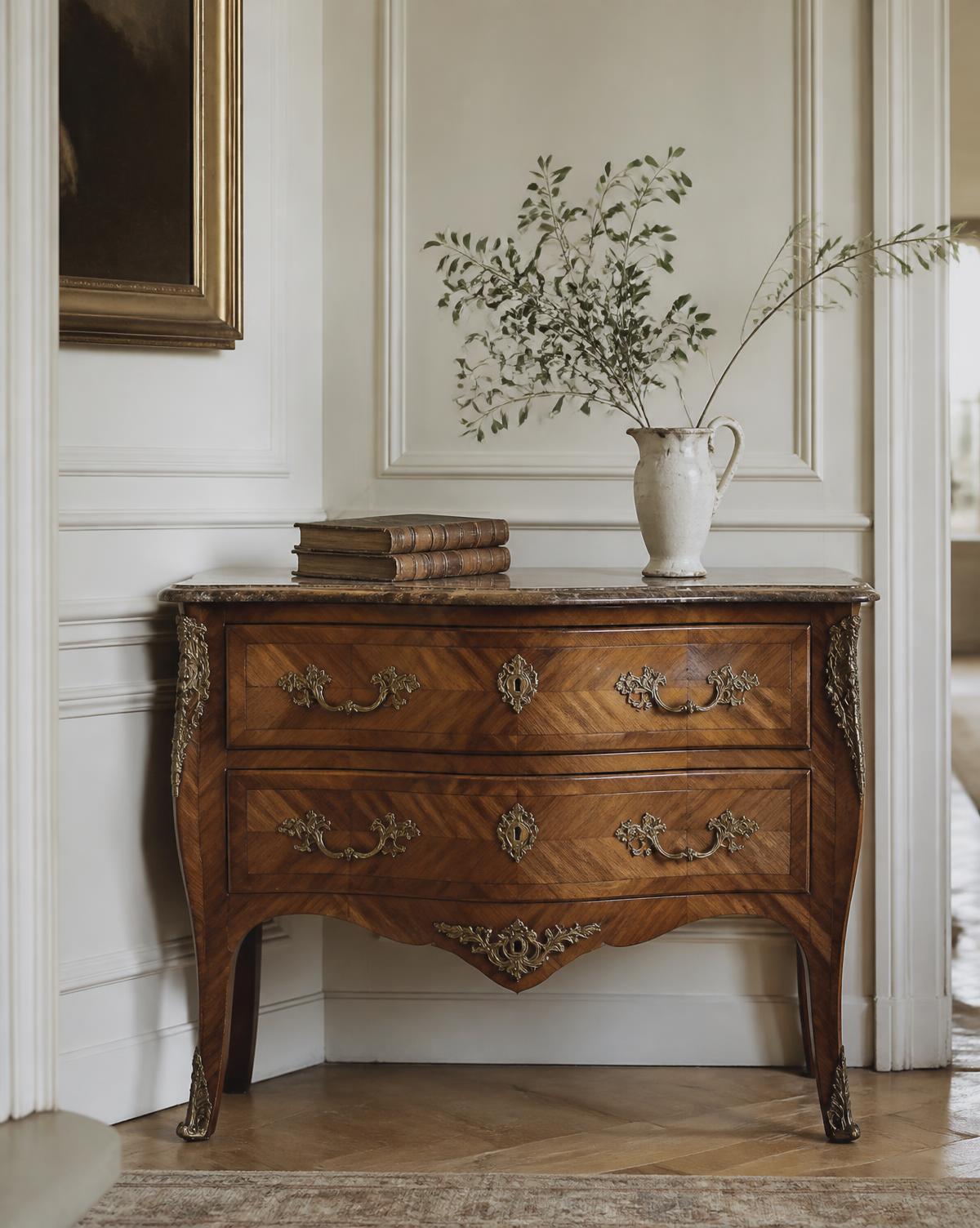 Commode Louis XV en noyer